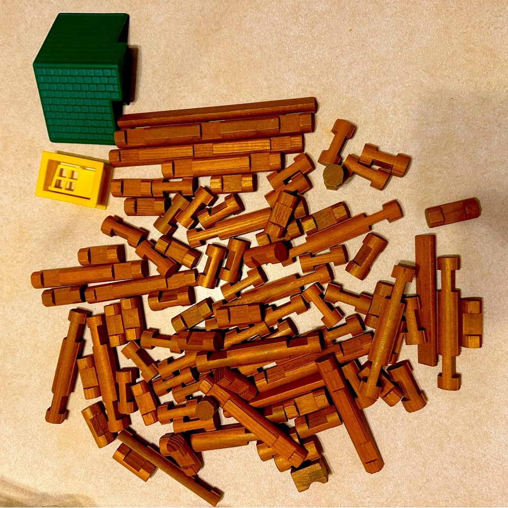 Classic Wooden Building Set for Kids! Lincoln Logs
